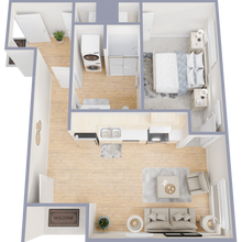 1 Bed 1 Bath floor plan